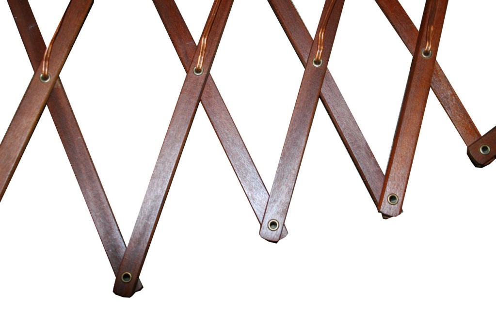 1950's Danish Teak Sciccor Arm  Wall Mount Lamp In Excellent Condition In New York, NY