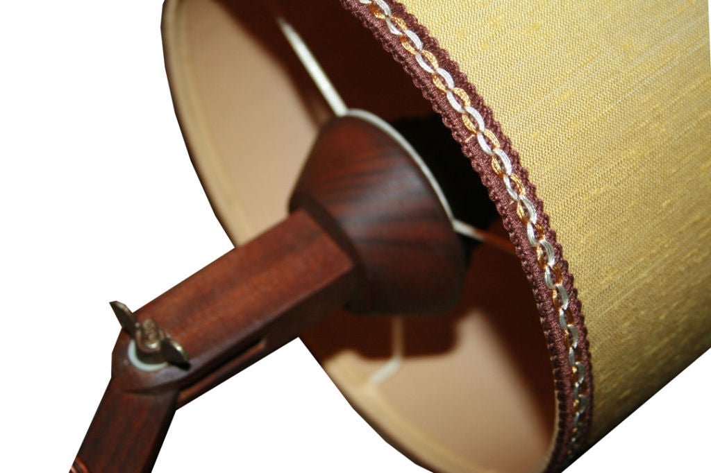 20th Century 1950's Danish Teak Sciccor Arm  Wall Mount Lamp