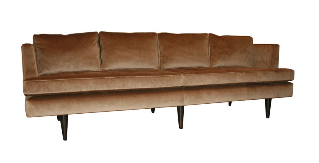 Mid-20th Century Edward Wormley For Dunbar Tufted Velvet Sofa