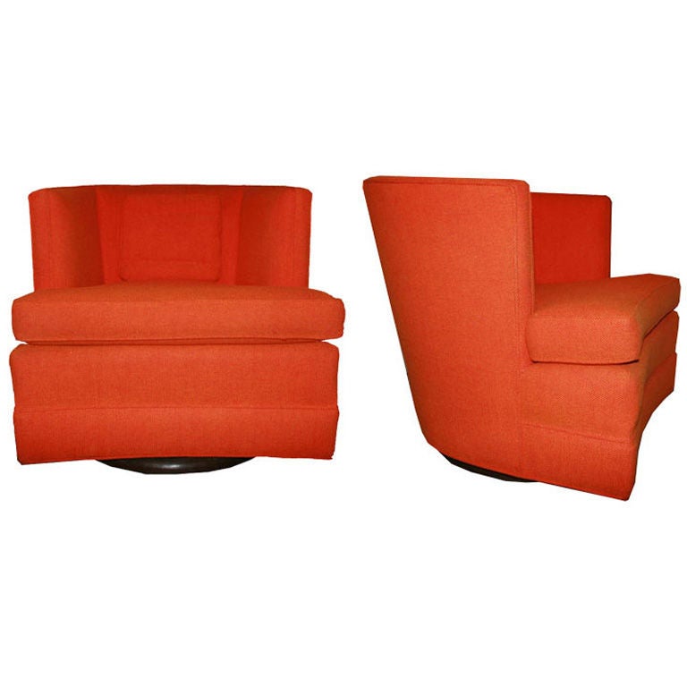 Harvey Probber Swivel Chairs at 1stDibs