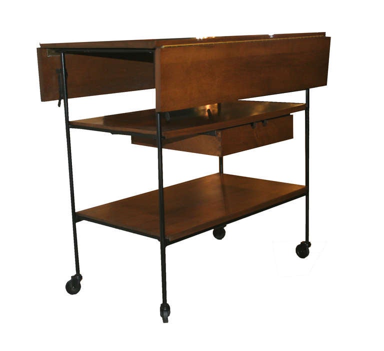 Mid-20th Century Paul McCobb Planner Group Drop Leaf Bar Cart