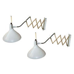 Gerald Thurston for Lightolier Scissor Wall Lamps