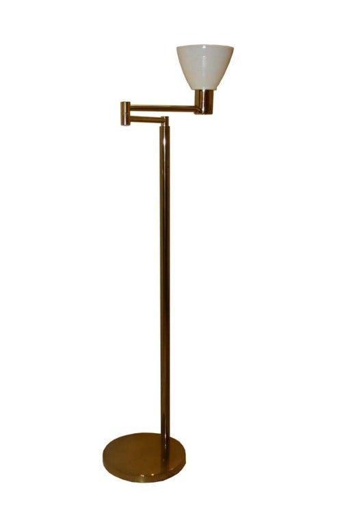 Walter Von Nessen Brass Floor Lamp