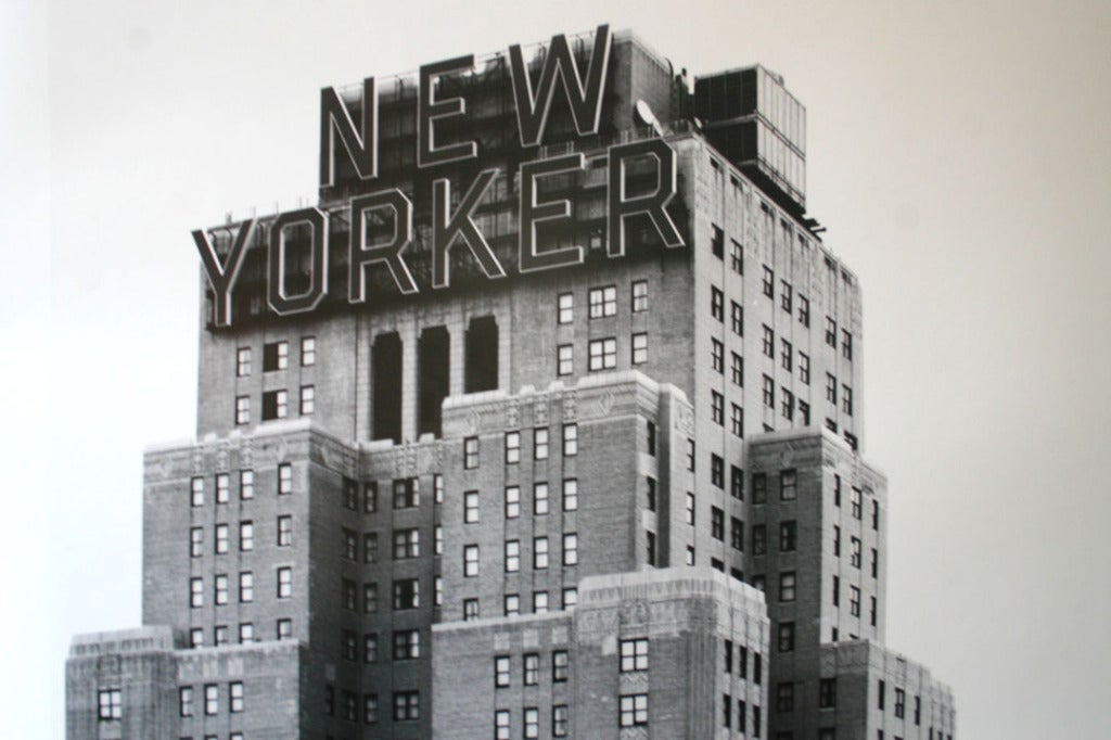 Contemporary Large-Scale New Yorker Hotel Building B & W Print For Sale