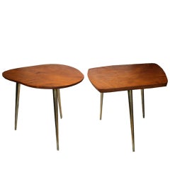 Mid-Century Oranic Tripod Side Tables