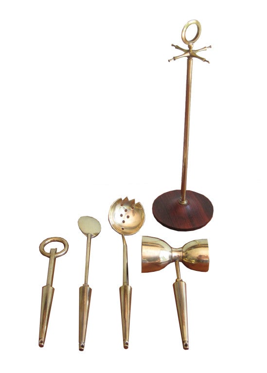 1960's Italian Brass Bartender Tool Set 2