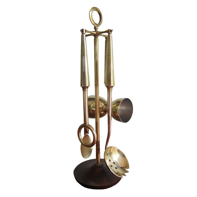 1960's Italian Brass Bartender Tool Set