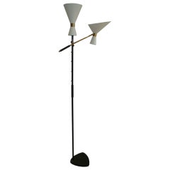 1950's Boom Arm Floor Lamp Produced by J.T. Kalmar