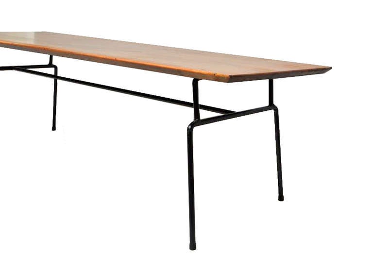 American Paul McCobb Planner Group Iron Base Table / Bench
