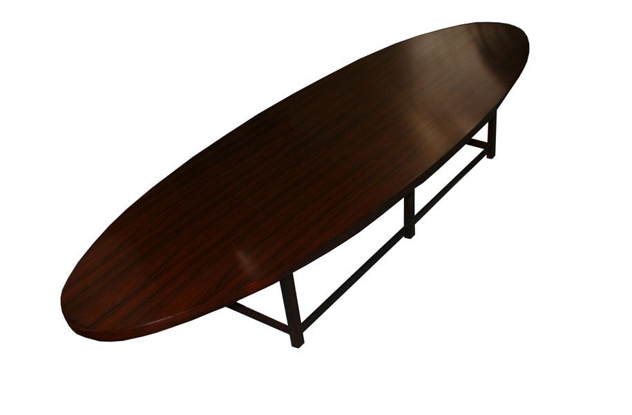 Paul McCobb Rosewood Oval Coffee Table for Lane