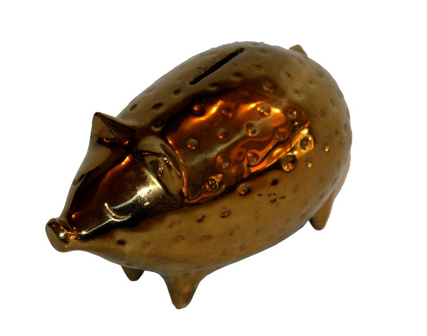 Ben Seibel for Jenfredware Brass Piggy Bank In Excellent Condition In New York, NY