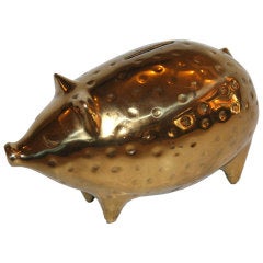 Ben Seibel for Jenfredware Brass Piggy Bank