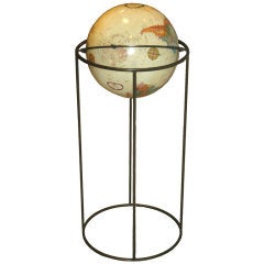 1960
s Brass Floor Terrestrial Globe