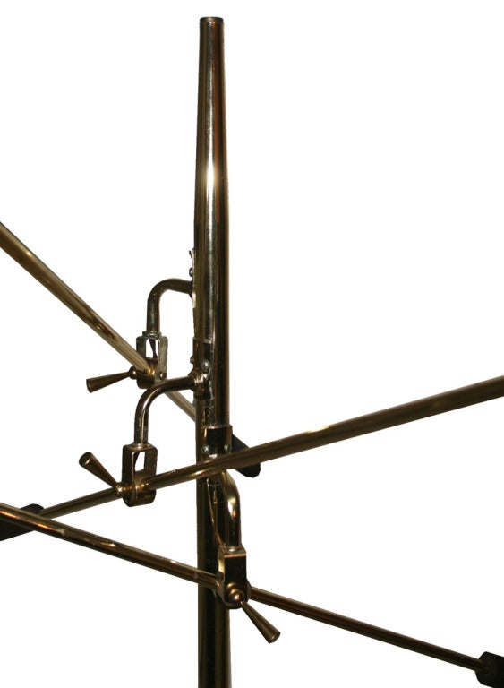 1960's Modernist Brass 3 Arm Floor Lamp