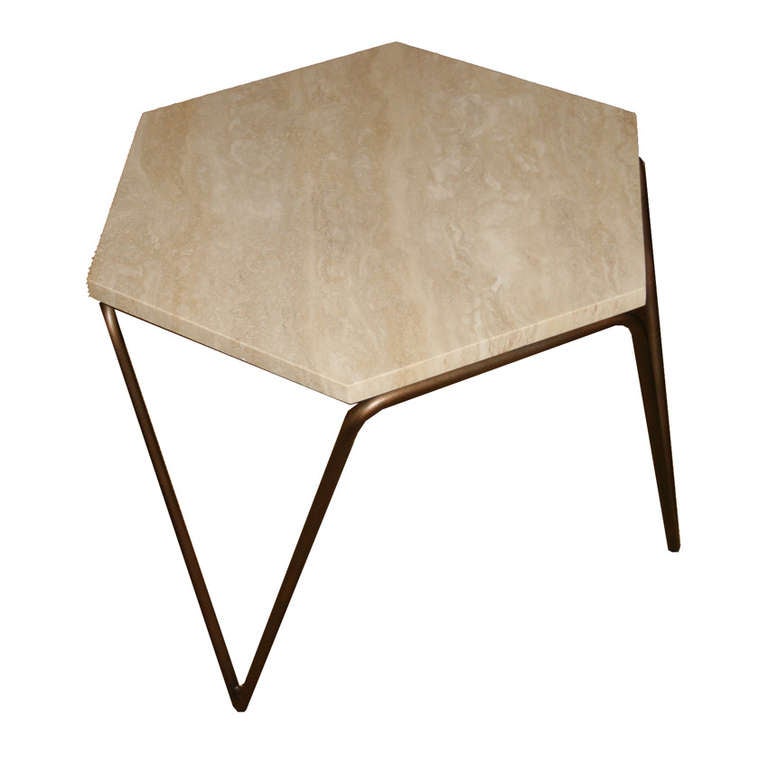 American Tom Tripod Hexagon Table For Sale