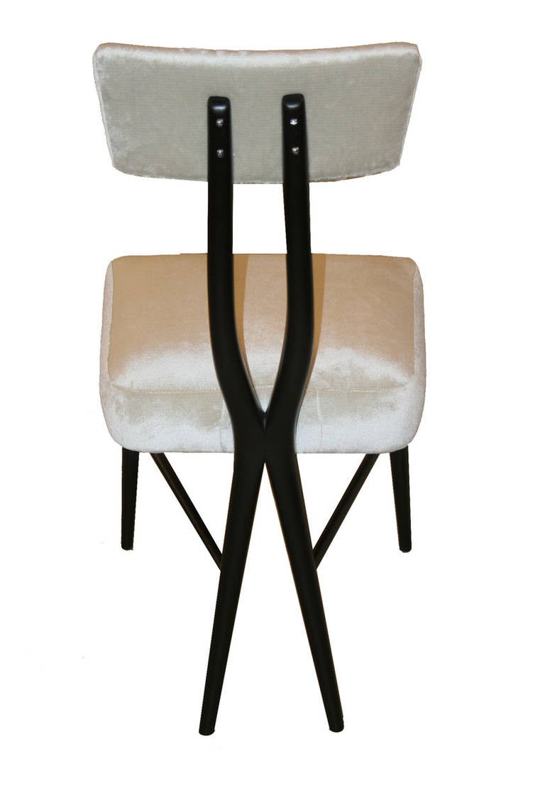 Unknown Sculptural Set of Six 1950s Dining Chairs For Sale