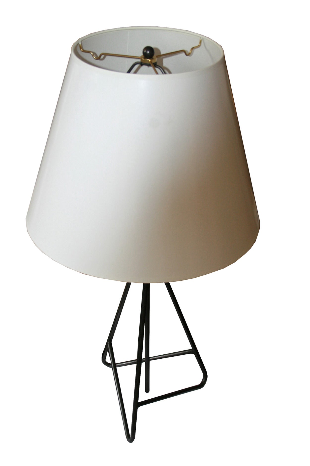 1950's Iron Rod Table Lamps In Excellent Condition In New York, NY