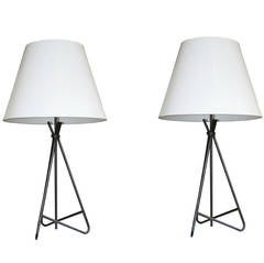 1950's Iron Rod Table Lamps