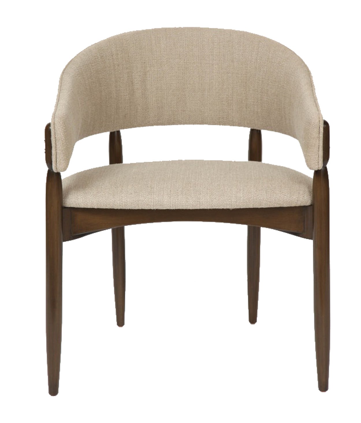 Enroth dining chair.
Seat height-18”. 
Seat depth -18.5”. 
COM requirements: 2yards. 
5% up-charge for contrasting fabrics and or welting. 
COL requirements: 40 sq. feet. 
5% percentage up-charge for all COL or exotic materials. 

Custom