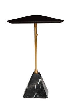 Erickson Aesthetics  Pyramid Base Cocktail Table with Telescoping Swivel Post
