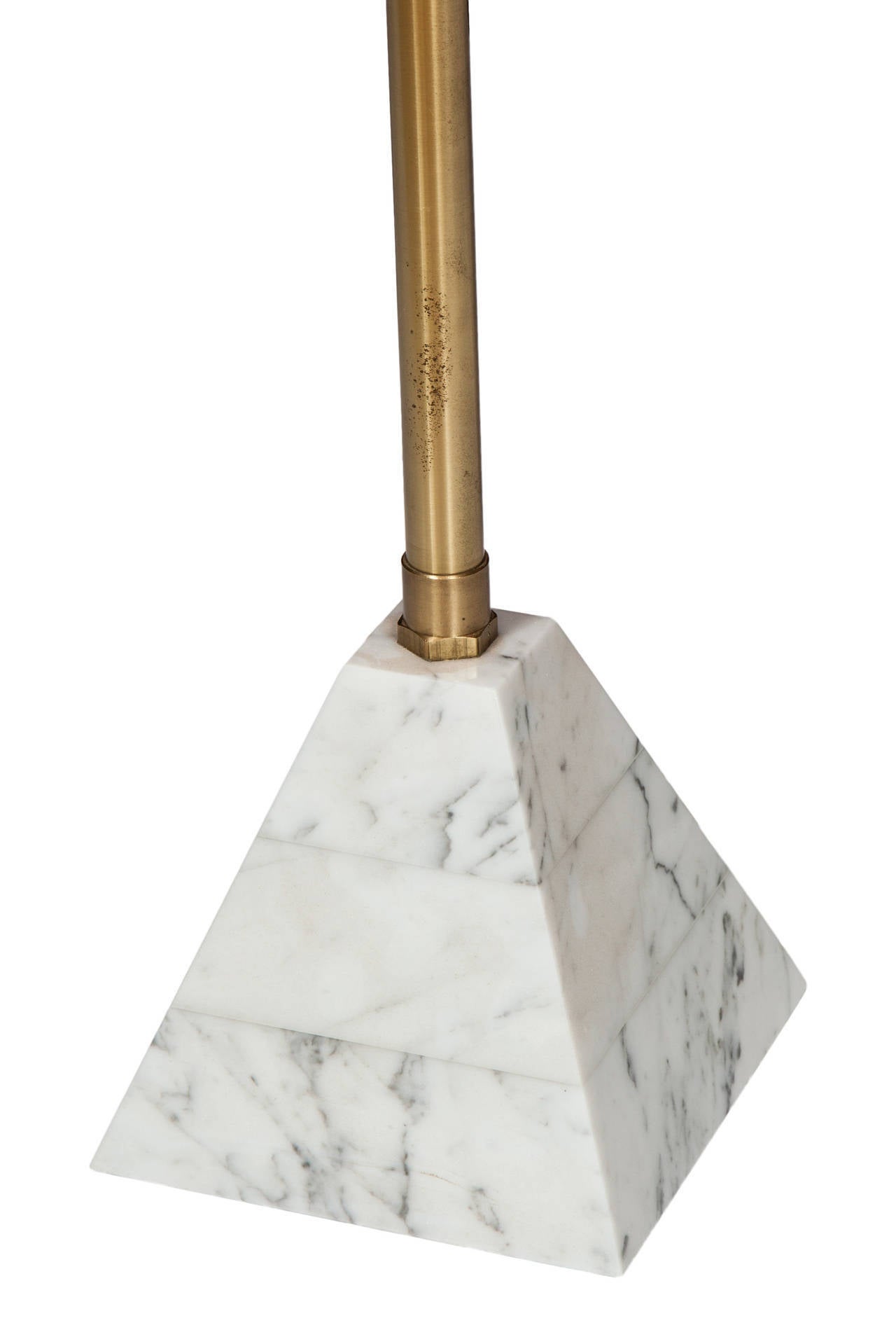 Contemporary Erickson Aesthetics Pyramid Base Cocktail Table with Telescoping Swivel Post For Sale