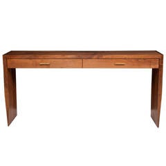 Stillmade Solid Walnut Two-Drawer Tapered Console Table Stillmade Solid Walnut Two-Drawer Tapered Console Table