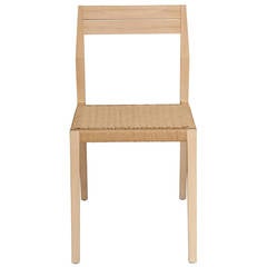 Stillmade Solid White Oak Dining Chair with Paper Cord Seat