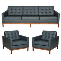 Rare Knoll Seating Set with Sofa and Pair of Lounge Chairs 1