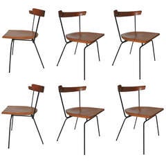 Paul McCobb 1535 Iron and Maple Dining Chairs