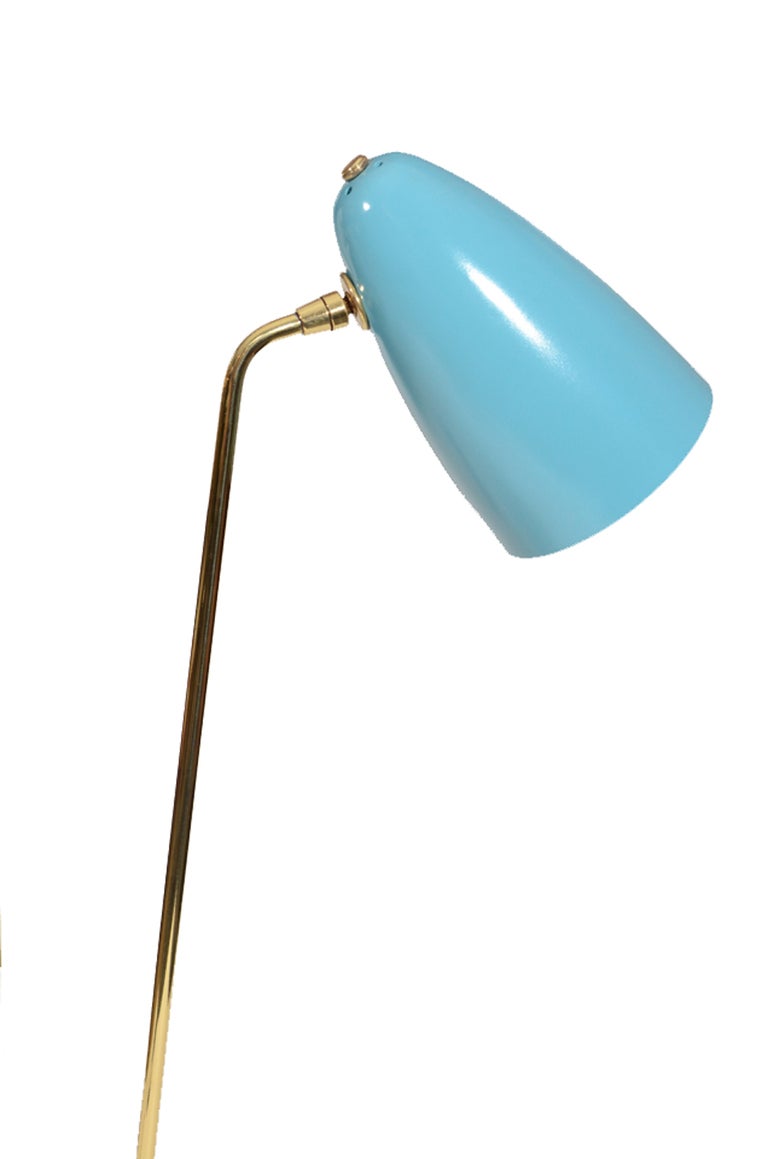 1950's Ben Seibel for Raymor 3 Arm Tri-Color Table Lamp In Excellent Condition In New York, NY