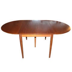 Danish Modern Teak Drop Leaf Extension Dining Table