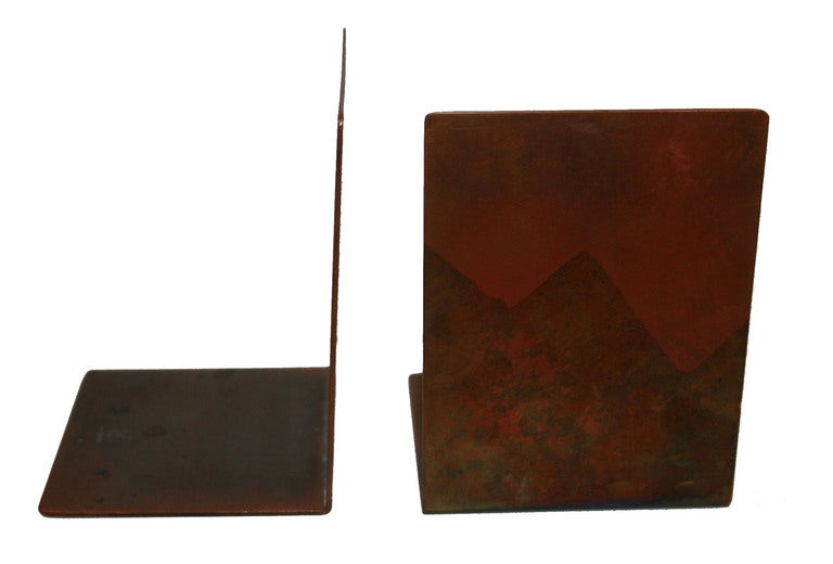 Roycroft Copper Minimalist Bookends 3