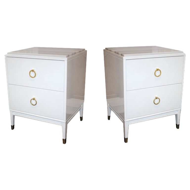 Spencer MarbleTop Night Tables For Sale at 1stdibs