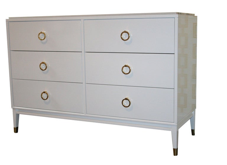 Spencer Lacquered Marble Top Dresser