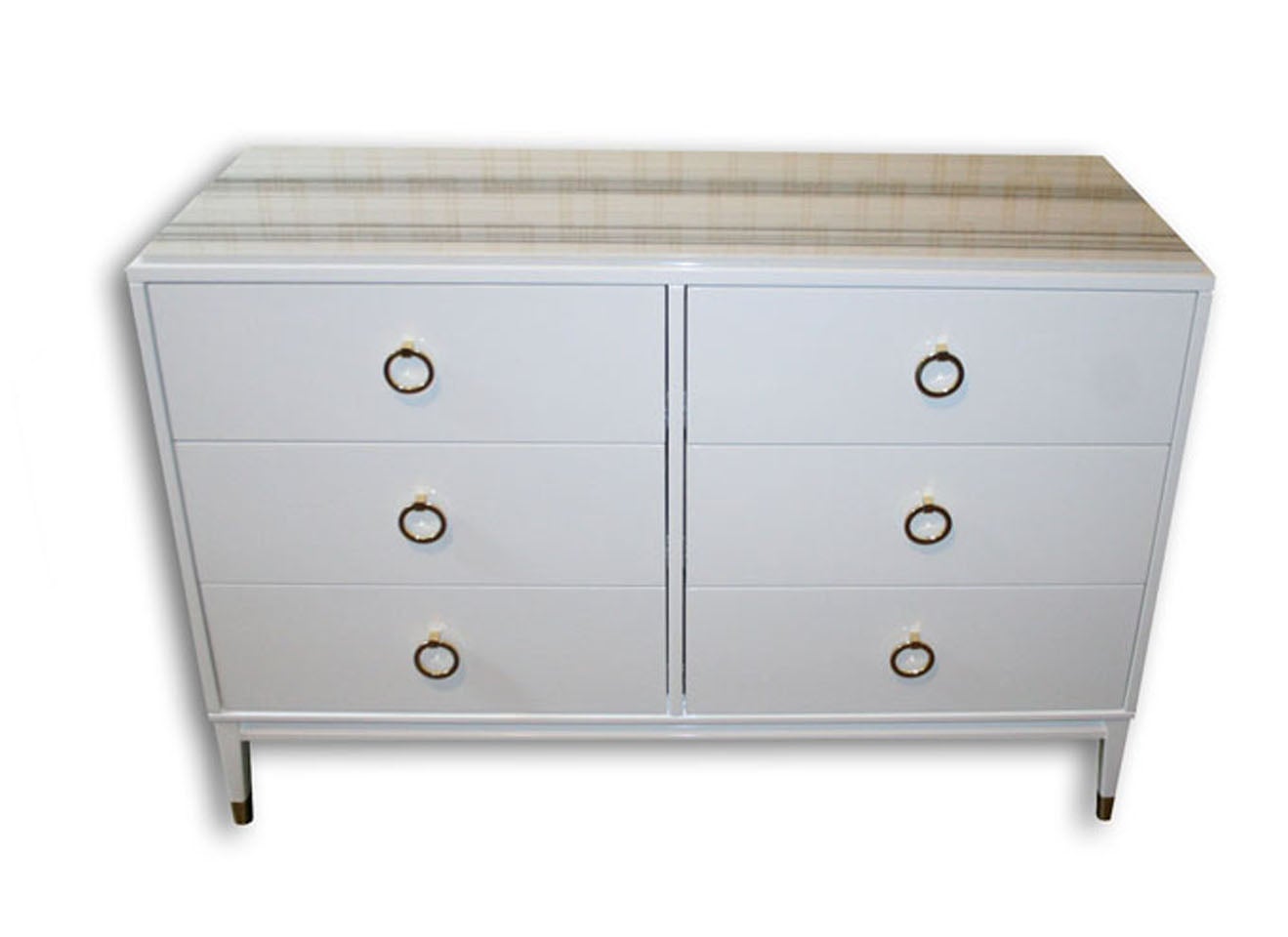 Spencer Lacquered Marble Top Dresser For Sale