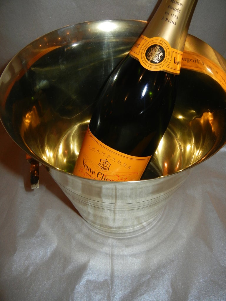 A Solid Brass Ice Bucket