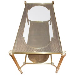 A 1940s Soild Brass Open Work Coffee Table