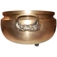 Antique Late 19th Century Bronze Footed Planter