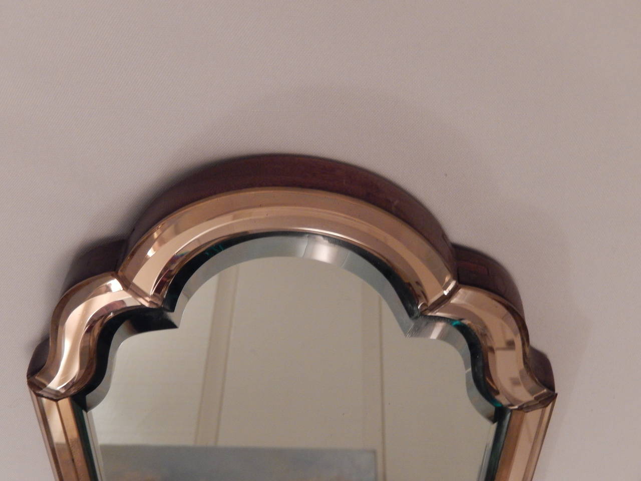 Pair of Venetian Style Mirror Framed Mirrors In Excellent Condition In Bellport, NY