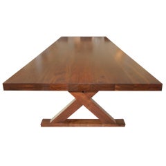 A Studio Crafted Walnut Woods Dining Room Table/Desk