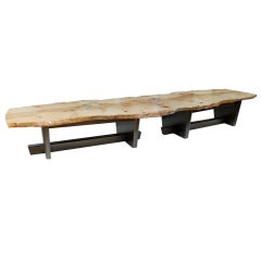 American Studio Crafted Two-Piece Ash Burl, Free-Edge Coffee Table 6