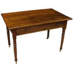 An Early 19th Century Provincial Turned Leg Table/Desk