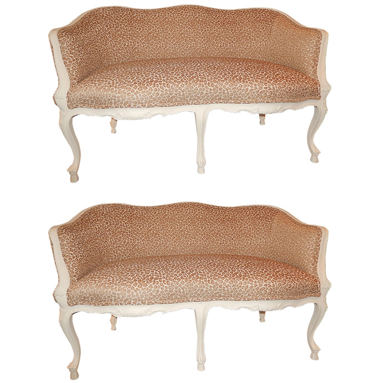 Pair of French Louis XVI Style Loveseats