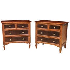 Pair of Baker Fruitwood Chests