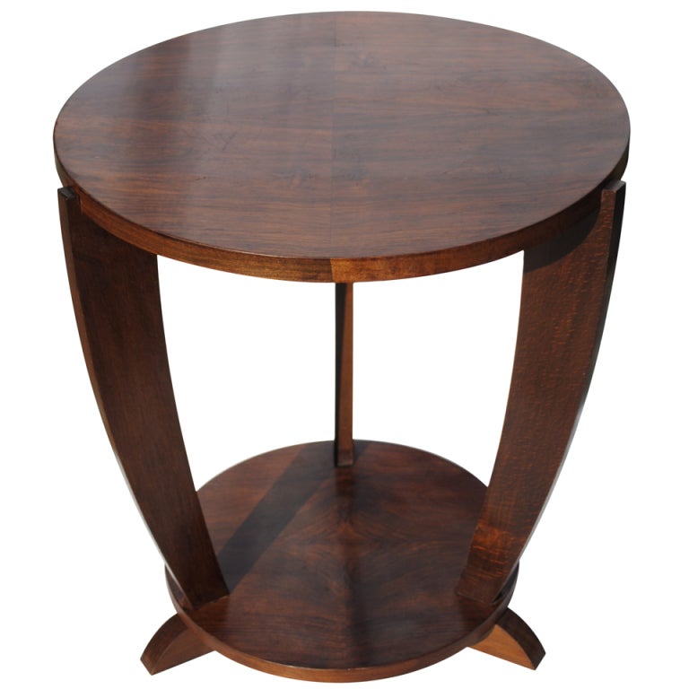 An American Art Deco Mahogany Wood Side Table 1930s at 1stDibs