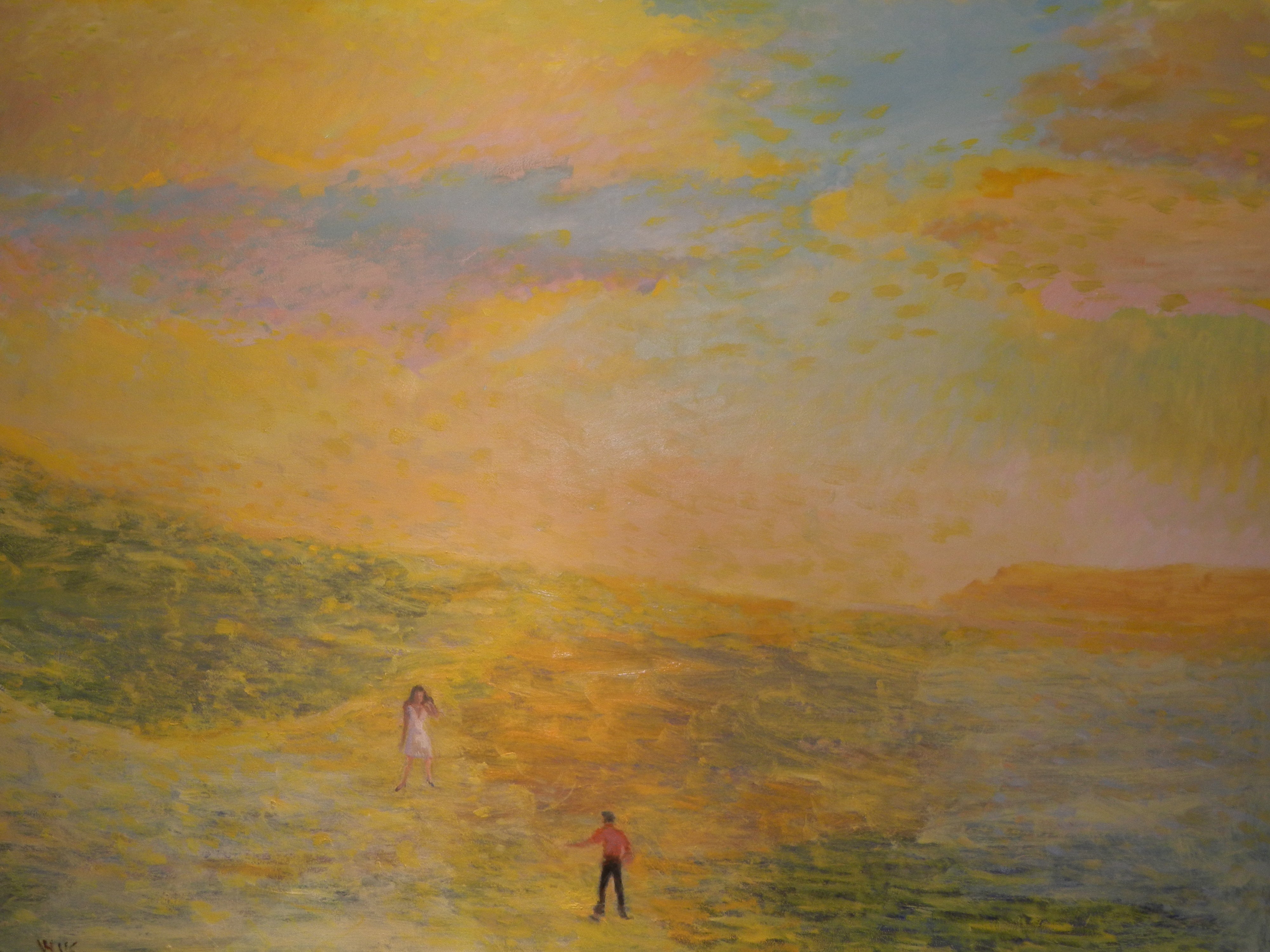 "The Meeting" Oil On Canvas, by Long Island Artist Valta Us.