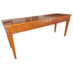 Custom Crafted Cherrywood Console or Sofa Table