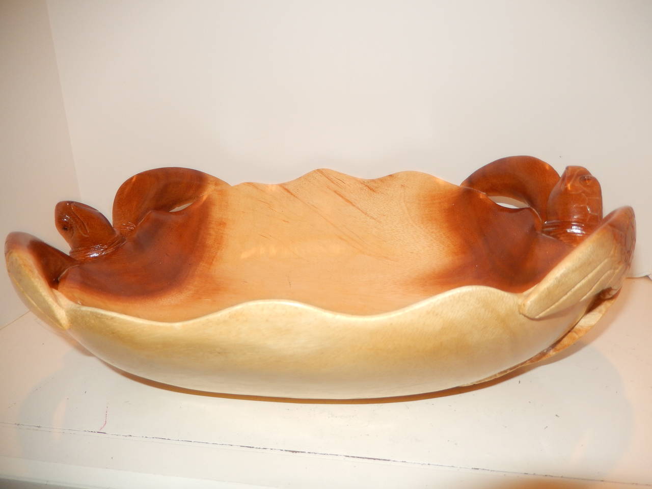 American Craftsman Large Handcrafted Marine Turtle Bowl or Vessel