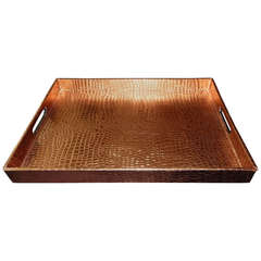 An Attractive Copper Faux Python Serving Tray An Attractive Copper Faux Python Serving Tray