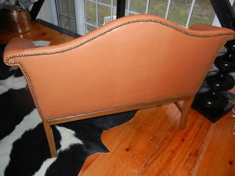 20th Century An English Chippendale Style Camel Back Settee or Bench